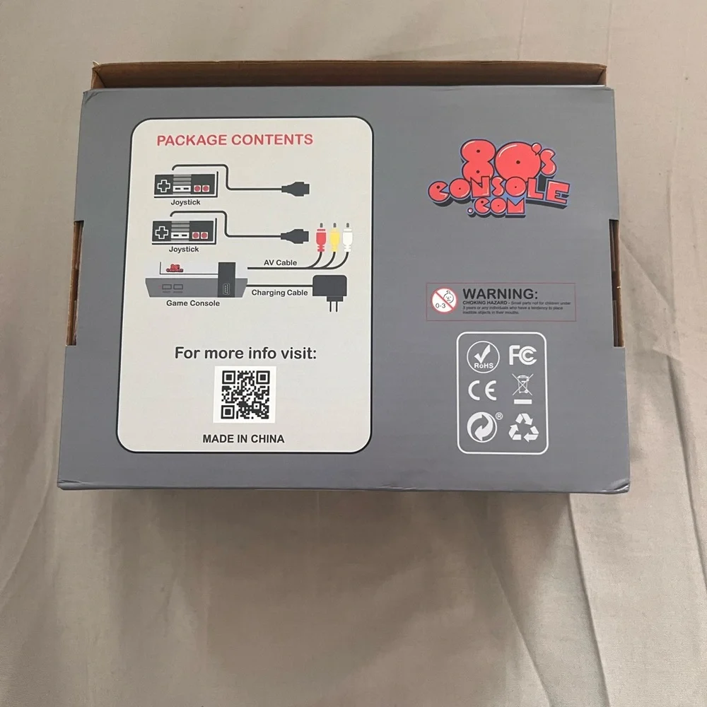 Retro Gaming Console with 620 Built-in Games Classic Games Buit-In Gray.